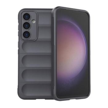Samsung Galaxy S23 FE SM-S711, Szilikon tok, közepesen ütésálló, 3D minta, sötétszürke kép