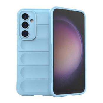 Samsung Galaxy S23 FE SM-S711, Szilikon tok, közepesen ütésálló, 3D minta, világoskék kép