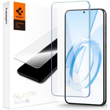 Samsung Galaxy S23 Plus SM-S916, Kijelzővédő fólia, ütésálló fólia (az íves részre is!), Tempered Glass (edzett üveg), Spigen Glastr Slim HD, Clear kép
