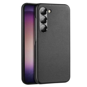 Samsung Galaxy S23 Plus SM-S916, Műanyag hátlap védőtok, bőr hátlap, Dux Ducis Grit, fekete kép
