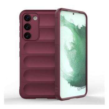 Samsung Galaxy S23 Plus SM-S916, Szilikon tok, közepesen ütésálló, 3D minta, bordó kép