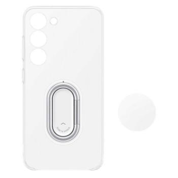Samsung Galaxy S23 SM-S911, Műanyag hátlap védőtok, ultravékony, telefontartó gyűrű, Clear Gadget, átlátszó, gyári kép