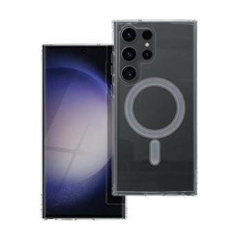 Samsung Galaxy S23 Ultra SM-S918, Szilikon tok, közepesen ütésálló, Magsafe kompatibilis, átlátszó kép