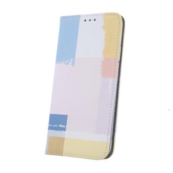 Samsung Galaxy S23 Ultra telefon tok, könyvtok, oldalra nyíló tok, mágnesesen záródó, SM-S908, Smart Trendy Pastel Square kép