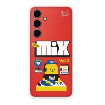 Samsung Galaxy S24 FE SM-S721, Műanyag hátlap védőtok, cserélhető hátlap, Flip Suit, piros, gyári kép