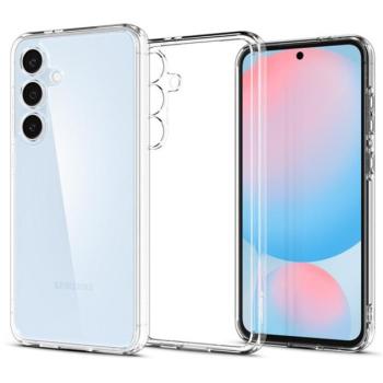 Samsung Galaxy S24 FE SM-S721, Műanyag hátlap védőtok + szilikon keret, Spigen Ultra Hybrid, átlátszó kép