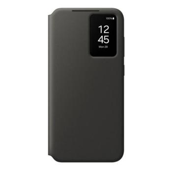 Samsung Galaxy S24 FE SM-S721, Oldalra nyíló tok, hívás mutatóval, kártyatartóval, Smart View Wallet, fekete, gyári kép