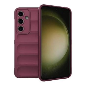 Samsung Galaxy S24 FE SM-S721, Szilikon tok, közepesen ütésálló, 3D minta, bordó kép