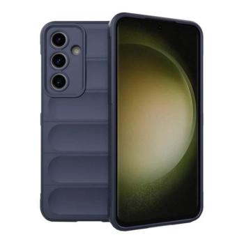 Samsung Galaxy S24 FE SM-S721, Szilikon tok, közepesen ütésálló, 3D minta, sötétkék kép