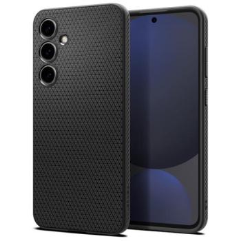 Samsung Galaxy S24 FE SM-S721, Szilikon tok, Spigen Liquid Air, háromszög minta, fekete kép