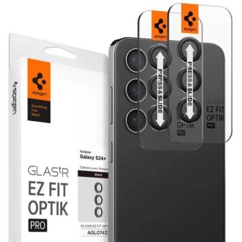 Samsung Galaxy S24 Plus SM-S926, Kamera lencsevédő fólia, ütésálló fólia, Tempered Glass (edzett üveg), Spigen Glastr Ez Fit Optik Pro, Clear, 2 db / csomag kép