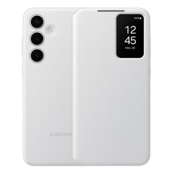 Samsung Galaxy S24 Plus SM-S926, Oldalra nyíló tok, hívás mutatóval, kártyatartóval, Smart View Wallet, fehér, gyári kép