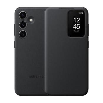 Samsung Galaxy S24 Plus SM-S926, Oldalra nyíló tok, hívás mutatóval, kártyatartóval, Smart View Wallet, fekete, gyári kép