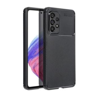 Samsung Galaxy S24 Plus SM-S926, Szilikon tok, közepesen ütésálló, légpárnás sarok, karbon minta, fekete kép