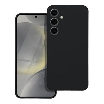 Samsung Galaxy S24 Plus szilikon tok, matt, velúr belső, fekete, SM-S926, Silicone kép