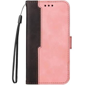 Samsung Galaxy S24 SM-S921, Oldalra nyíló tok, stand, kártyatartóval, kézpánttal, Wooze Colour Wallet, rózsaszín kép