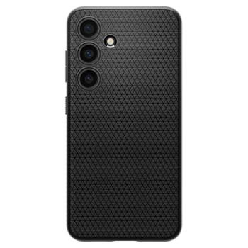 Samsung Galaxy S24 SM-S921, Szilikon tok, Spigen Liquid Air, háromszög minta, fekete kép