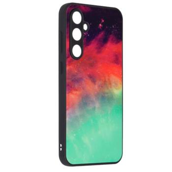Samsung Galaxy S24 Ultra kemény hátlap tok, üveg / polikarbonát / TPU tok, tüzes óceán mintás, SM-S928, Techsuit Glaze Fiery Ocean kép