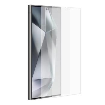 Samsung Galaxy S24 Ultra SM-S928, Kijelzővédő fólia (az íves részre nem hajlik rá!), Clear Prémium, gyári, 2 db / csomag kép