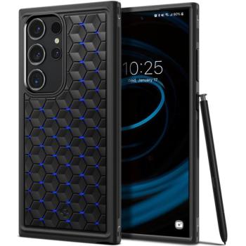 Samsung Galaxy S24 Ultra SM-S928, Műanyag hátlap védőtok + szilikon keret, közepesen ütésálló, légpárnás sarok, Spigen Cryo Armor, kék kép