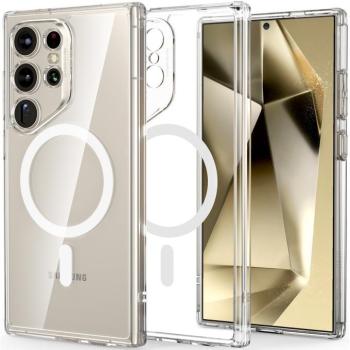 Samsung Galaxy S24 Ultra SM-S928, Szilikon tok, közepesen ütésálló, légpárnás sarok, Magsafe kompatibilis, ESR Classic Hybrid HaloLock, átlátszó kép