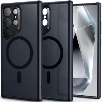 Samsung Galaxy S24 Ultra SM-S928, Szilikon tok, közepesen ütésálló, légpárnás sarok, Magsafe kompatibilis, ESR Classic Hybrid HaloLock, áttetsző/fekete kép