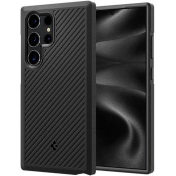 Samsung Galaxy S24 Ultra SM-S928, Szilikon tok, Spigen Core Armor, karbon minta, fekete kép