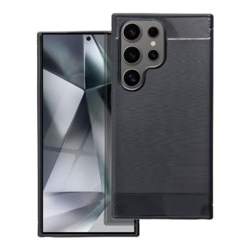 Samsung Galaxy S24 Ultra szilikon tok, fekete, SM-S928, Carbon fiber kép