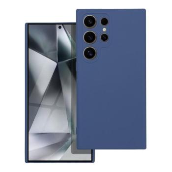Samsung Galaxy S24 Ultra szilikon tok, matt, velúr belső, kék, SM-S928, Silicone kép