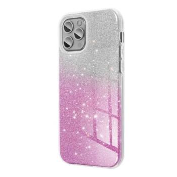 Samsung Galaxy S25 csillámos hátlap tok, átlátszó rózsaszín kép