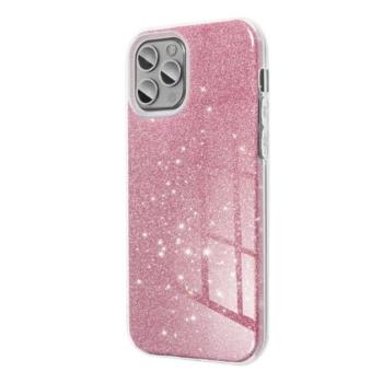 Samsung Galaxy S25 csillámos hátlap tok, rózsaszín kép