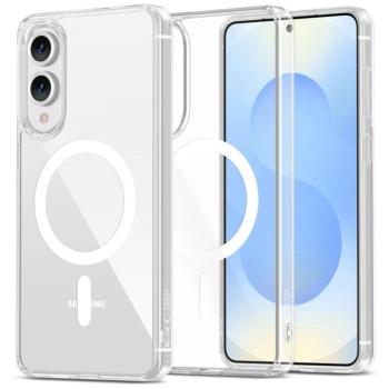 Samsung Galaxy S25 Edge SM-S937, Műanyag hátlap védőtok + szilikon keret, Magsafe töltővel kompatibilis, FlexAir Hybrid Magsafe, átlátszó kép