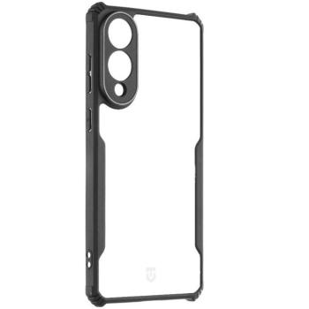 Samsung Galaxy S25 Edge SM-S937, Szilikon tok, közepesen ütésálló, légpárnás sarok, Tactical Quantum Stealth, átlátszó/fekete kép