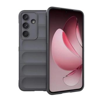 Samsung Galaxy S25 FE SM-S731, Szilikon tok, közepesen ütésálló, 3D minta, sötétszürke kép