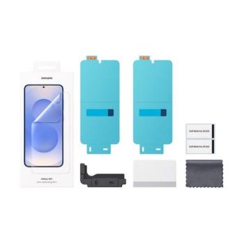 Samsung Galaxy S25 Plus SM-S936, Kijelzővédő fólia (az íves részre nem hajlik rá!), Clear Prémium, gyári, 2 db / csomag kép