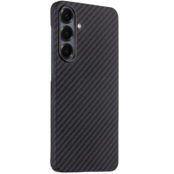 Samsung Galaxy S25 Plus SM-S936, Műanyag hátlap védőtok, közepesen ütésálló, aramidszállal, Magsafe töltővel kompatibilis, karbon minta, Tactical MagForce Aramid, fekete kép
