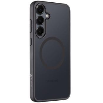 Samsung Galaxy S25 Plus SM-S936, Műanyag hátlap védőtok + szilikon keret, közepesen ütésálló, Magsafe kompatibilis, Tactical MagForce Hyperstealth, áttetsző/szürke kép