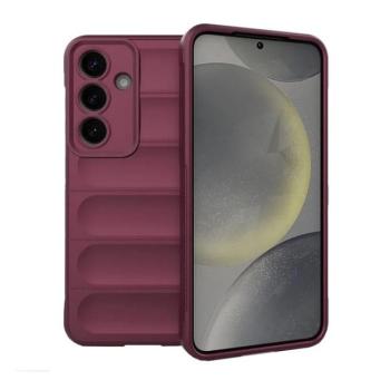 Samsung Galaxy S25 Plus SM-S936, Szilikon tok, közepesen ütésálló, 3D minta, bordó kép