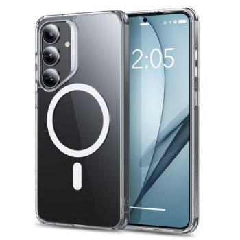 Samsung Galaxy S25 Plus SM-S936, Szilikon tok, közepesen ütésálló, légpárnás sarok, Magsafe kompatibilis, ESR Classic Hybrid HaloLock, átlátszó kép