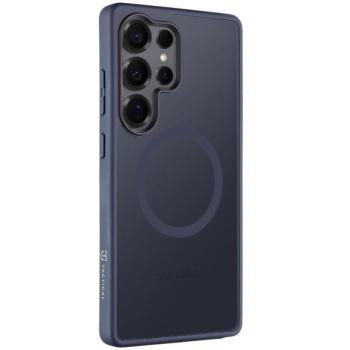 Samsung Galaxy S25 Ultra SM-S938, Műanyag hátlap védőtok + szilikon keret, közepesen ütésálló, Magsafe kompatibilis, Tactical MagForce Hyperstealth, áttetsző/sötétkék kép