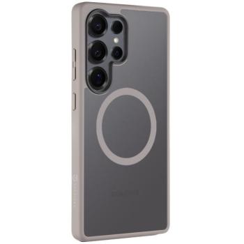 Samsung Galaxy S25 Ultra SM-S938, Műanyag hátlap védőtok + szilikon keret, közepesen ütésálló, Magsafe kompatibilis, Tactical MagForce Hyperstealth, áttetsző/világosszürke kép