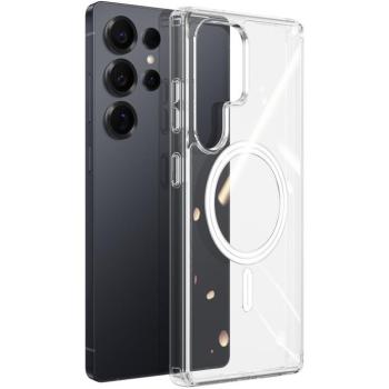 Samsung Galaxy S25 Ultra SM-S938, Műanyag hátlap védőtok + szilikon keret, Magsafe töltővel kompatibilis, Dux Ducis Clin, átlátszó kép