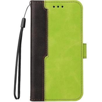 Samsung Galaxy S25 Ultra SM-S938, Oldalra nyíló tok, stand, kártyatartóval, kézpánttal, Wooze Colour Wallet, zöld kép