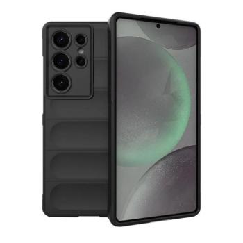 Samsung Galaxy S25 Ultra SM-S938, Szilikon tok, közepesen ütésálló, 3D minta, fekete kép