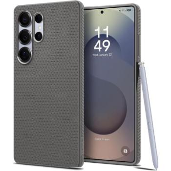 Samsung Galaxy S25 Ultra SM-S938, Szilikon tok, Spigen Liquid Air, háromszög minta, szürke kép