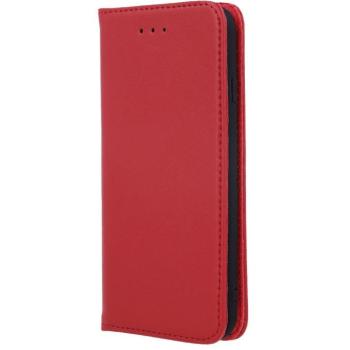 Samsung Galaxy S26 SM-S942, Oldalra nyíló tok, valódi bőrtok, stand, Smart Pro, piros kép