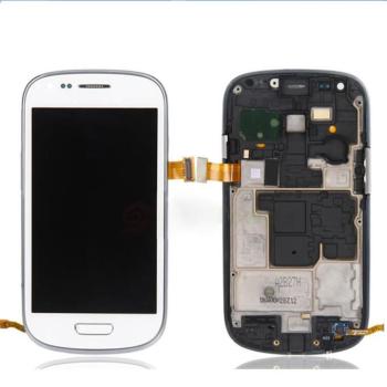 Samsung Galaxy S3 Mini LCD + érintőpanel kerettel, fehér, SM-I8190 kép