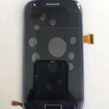 Samsung Galaxy S3 Mini LCD + érintőpanel kerettel, kék, SM-I8190 kép