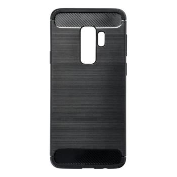 Samsung Galaxy S9 Plus szilikon tok, fekete, SM-G965, Carbon fiber kép