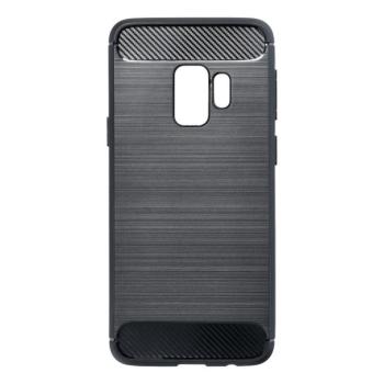 Samsung Galaxy S9 szilikon tok, fekete, SM-G960, Carbon fiber kép